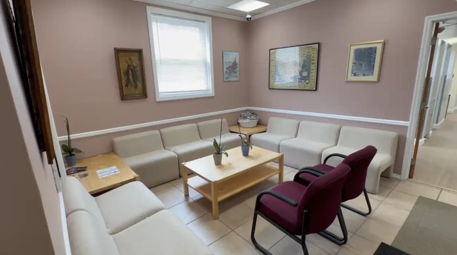 The waiting room at All Island Dentistry